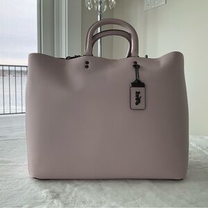 Coach Rogue Light Pink/Floral Bow Print Shoulder Bag